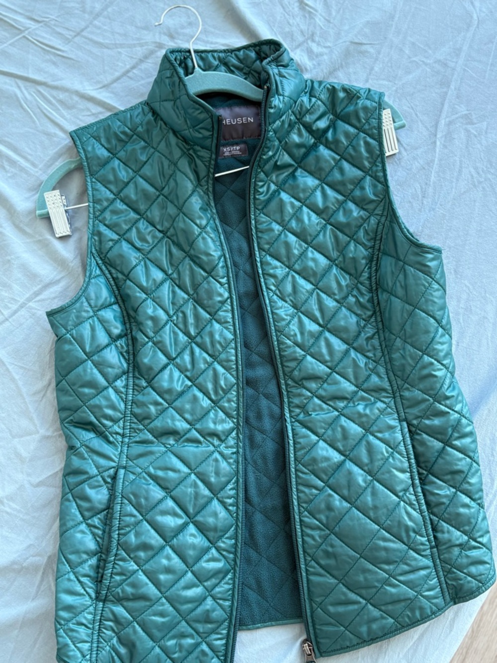 Van Heusen Quilted Teal Sleeveless Vest